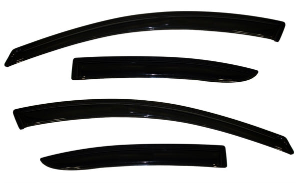 AVS 10-13 Mazda 3 Ventvisor Outside Mount Window Deflectors 4pc - Smoke - 94257 for 2010-2013 Mazda 3 - front view