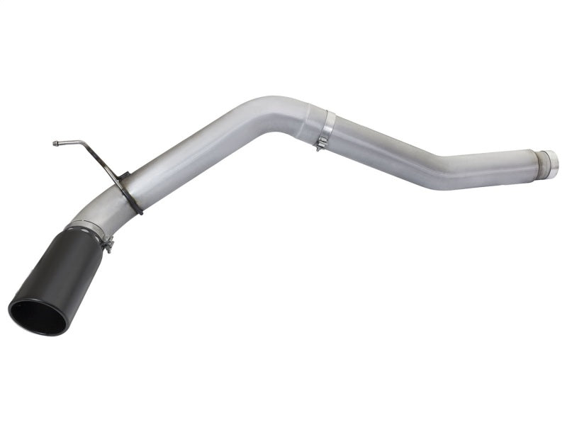 aFe Atlas Exhaust 5in DPF-Back Al Steel 2016 Nissan Titan XD V8-5.0L Black Tip - 49-06112-B