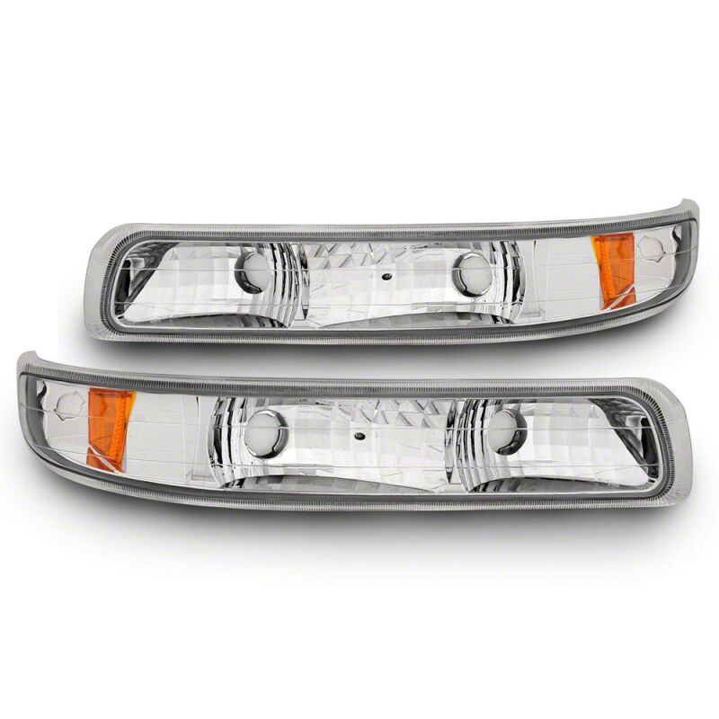 Raxiom 99-01 Chevrolet Silverado 1500 Axial Series Euro Turn Signal and Parking Lights- Chrome - S112720 - front view