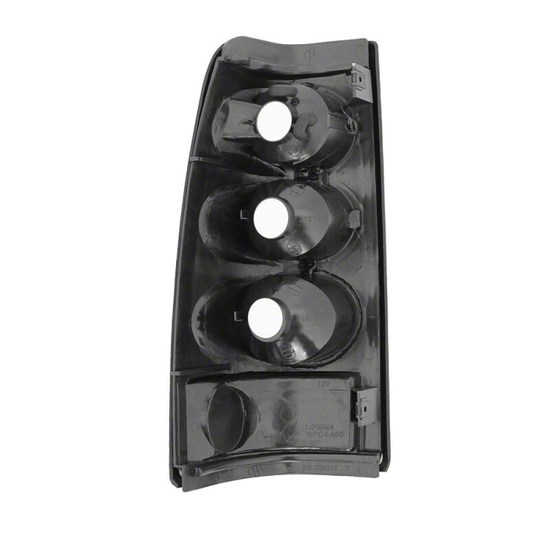 Raxiom 99-02 Chevrolet Silverado 1500 Fleetside Axial Series Tail Lights- Black- Smoked Lens - S112742 - close-up view