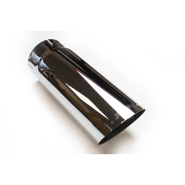 JBA 4in x 4.5in x 12in Angle Cut Chrome Plated Exhaust Tip - 12-08216 by JBA - front view