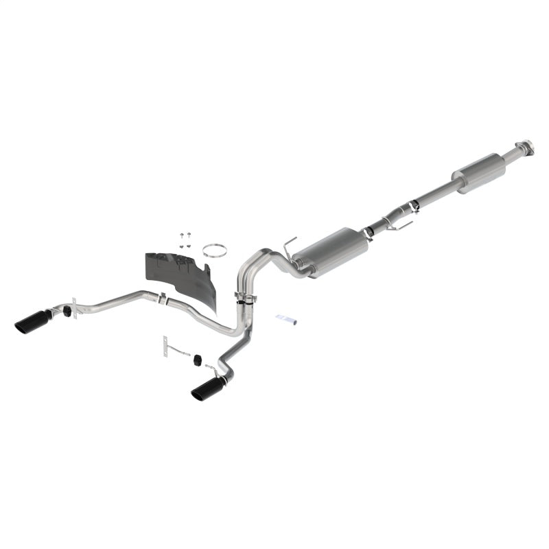 Ford Racing 21-24 F-150 Touring Rear Exit Exhaust - Black Tips - M-5200-FTBR