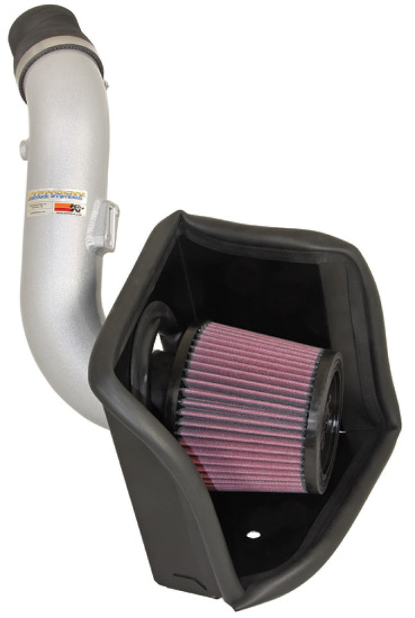 K&N 06-09 Ford Fusion V6-3.0L Silver Typhoon Short Ram Intake - 69-3515TS for 2006-2009 Ford Fusion - front view