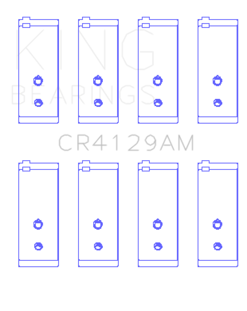 King Toyota 18R/21R (Size .5) Connecting Rod Bearing Set - CR4129AM0.5