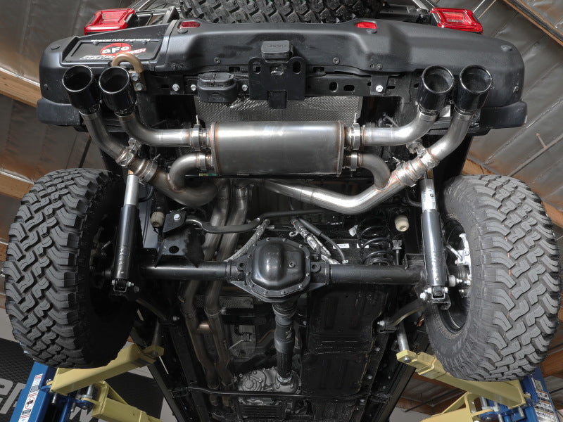 aFe Vulcan Series 2.5in 304SS Cat-Back Exhaust 2021+ Jeep Wrangler 392 6.4L w/ Polished Tips - 49-38098-P