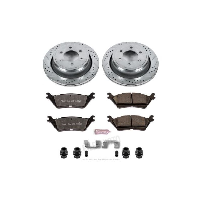 Power Stop 12-18 Ford F-150 Rear Z36 Truck & Tow Brake Kit - K6271-36 for 2012-2018 Ford F 150 - front view