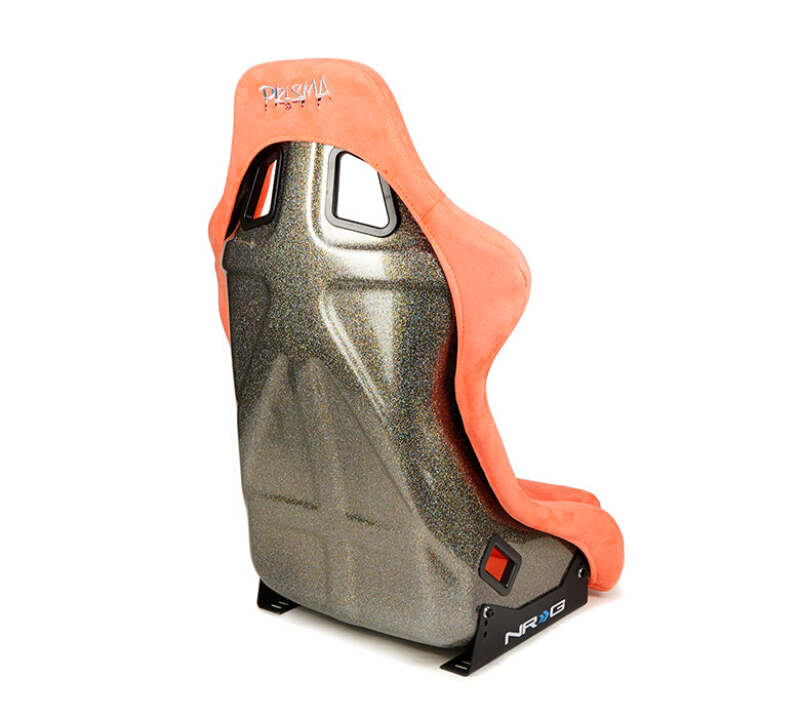 NRG FRP Bucket Seat ULTRA Edition W/ Grey Pearlized Back / Peach Microfiber Material - Large - FRP-302PH-ULTRA - close-up view 2 3