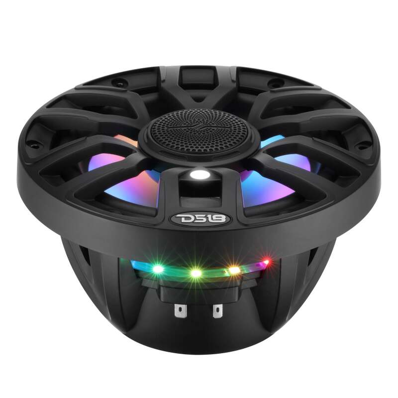 DS18 7.7in 2-Way 175 Watts RMS 4ohm Dgtl LED Lights Bullet Tweeter Cvrs Incl Blk Built-in Deck Light - NXL-IQ7.7/BK - rear view