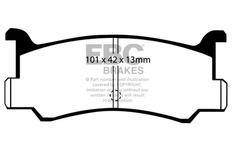 EBC 91-96 Ford Escort 1.8 Ultimax2 Front Brake Pads - UD473 for 1991-2003 Ford Escort - detail view