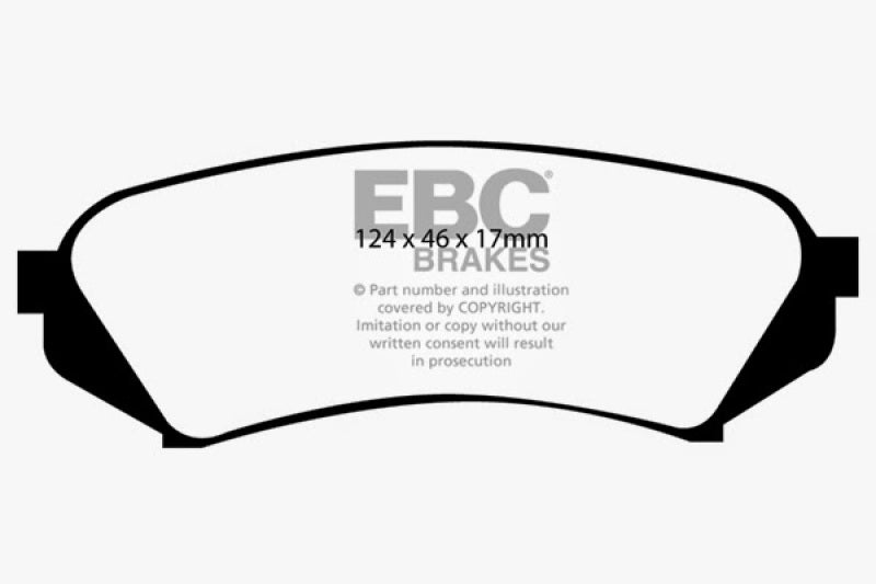 EBC 98-07 Lexus LX470 Bluestuff Rear Brake Pads - DP51282NDX for 1998-2007 Lexus LX - front view