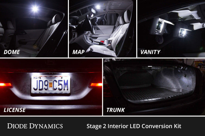 Diode Dynamics 12-17 Toyota Camry Interior LED Kit Cool White Stage 1 - DD0589 by Diode Dynamics - installed view