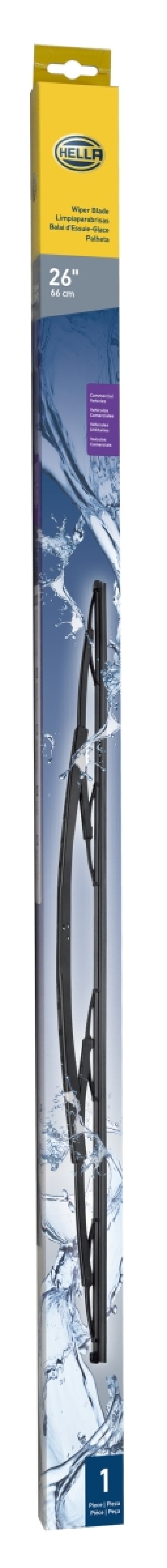 Hella Commercial Wiper Blade 26in - Single - 9XW191398261 by Hella - front view