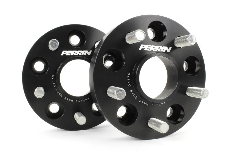 Perrin 17+ Honda Civic Type R 64.1mm Hub 5x120 27mm Wheel Spacers (One Pair) - PHP-WHL-027BK for 2017-2021 Honda Civic Type R