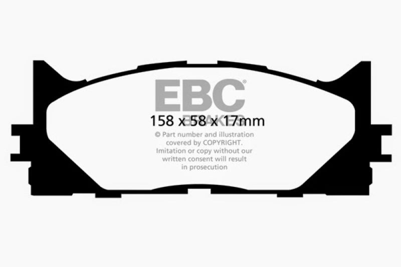 EBC 12-17 Toyota Camry 2.5L Yellowstuff Front Brake Pads - DP41790R