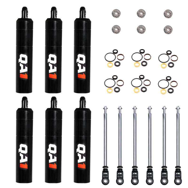 QA1 20.30 Eye-B/Eye-B V-None Dry LD Piston Shock Large Steel 13.38 - 6 Pack - 5Q7RLD-DRY-6PK