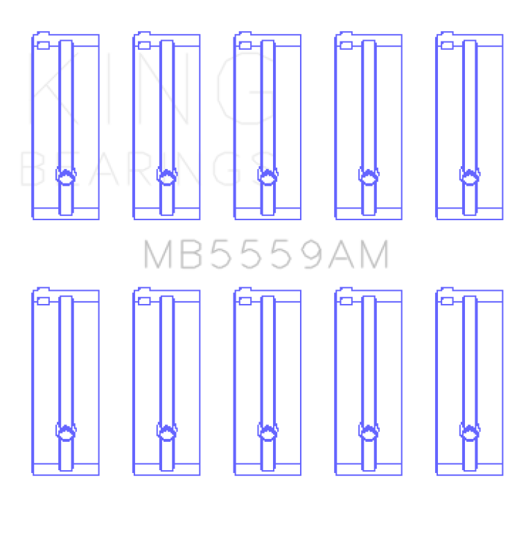 King Engine Bearings Isuzu 4Zb1 (Size +0.25mm) Main Bearing Set - MB5559AM1.25