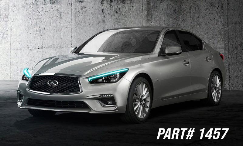 Oracle 14-21 Infiniti Q50 RGB+W Headlight DRL Upgrade Kit - ColorSHIFT w/ 2.0 Cntrl SEE WARRANTY - 1457-333