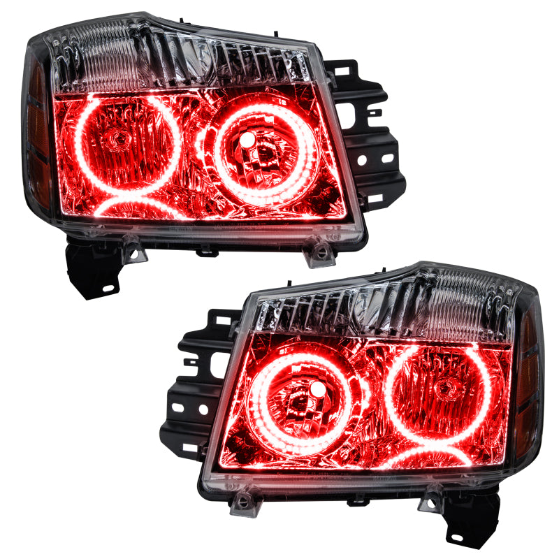 Oracle Lighting 08-15 Nissan Armada Pre-Assembled LED Halo Headlights -Red SEE WARRANTY - 8106-003