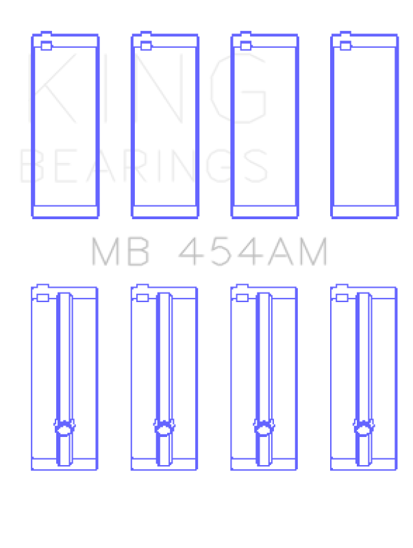 King Engine Bearings Suzuki G-10 (Size +0.75mm) Main Bearing Set - MB454AM0.75