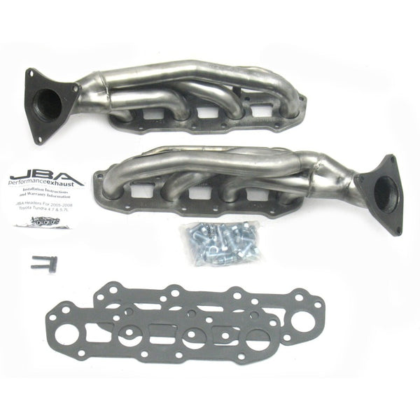 JBA 07-09 Toyota 4.7L V8 1-1/2in Primary Raw 409SS Cat4Ward Header - 2013S for 2007-2009 Toyota Sequoia - front view