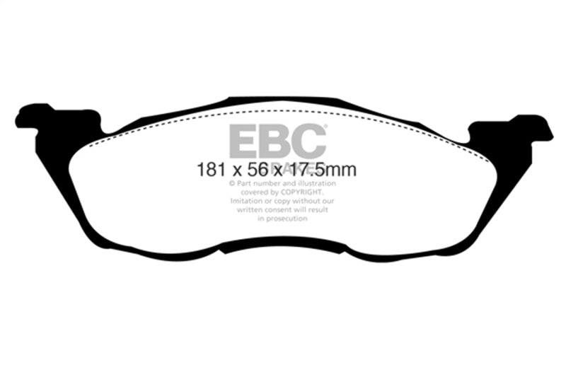 EBC 97-98 Dodge Dakota 2WD 2.5 Ultimax2 Front Brake Pads - UD593