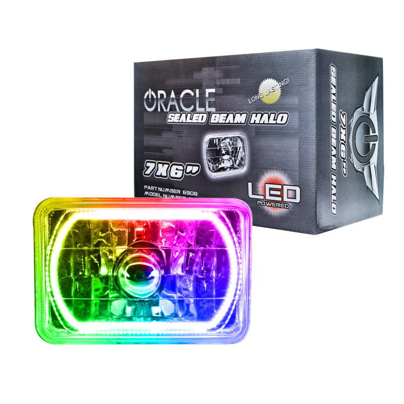 Oracle Pre-Installed Lights 7x6 IN. Sealed Beam - ColorSHIFT Halo SEE WARRANTY - 6908-333