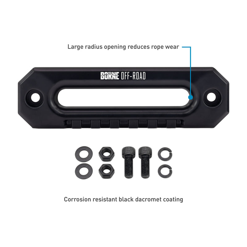 Borne Off-Road 12K Winch - Black Synthetic Rope - BNWN-12-SBK