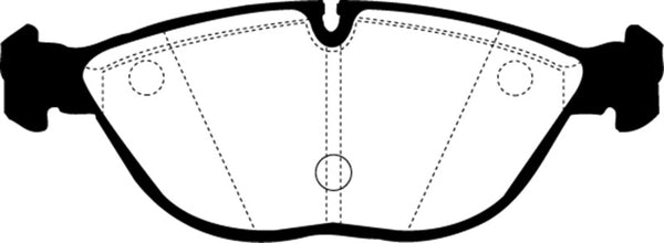 EBC 00-03 BMW Z8 5.0 Ultimax2 Front Brake Pads - UD682 for 1995-2001 BMW 7 Series - front view
