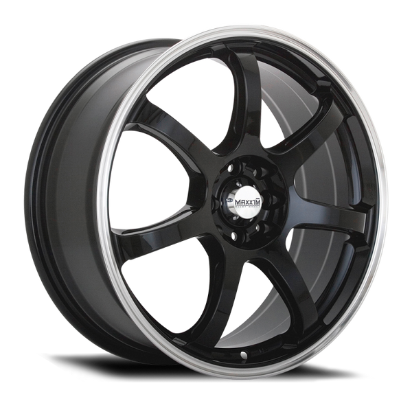 Maxxim Knight 17x7 10x100/114.3 ET40 Gloss Black Lip Polish - KN77T04405 by Konig