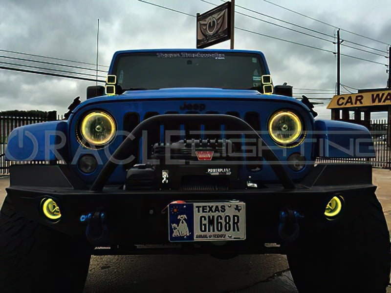 Oracle Off-Road 3in W Square Spotlight with Halo - ColorSHIFT SEE WARRANTY - 5777-333