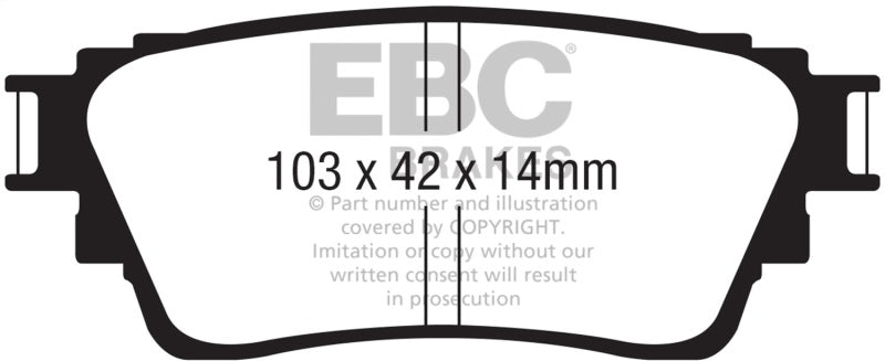 EBC 18-21 Mitsubishi Outlander Yellowstuff Rear Brake Pads - DP42376R