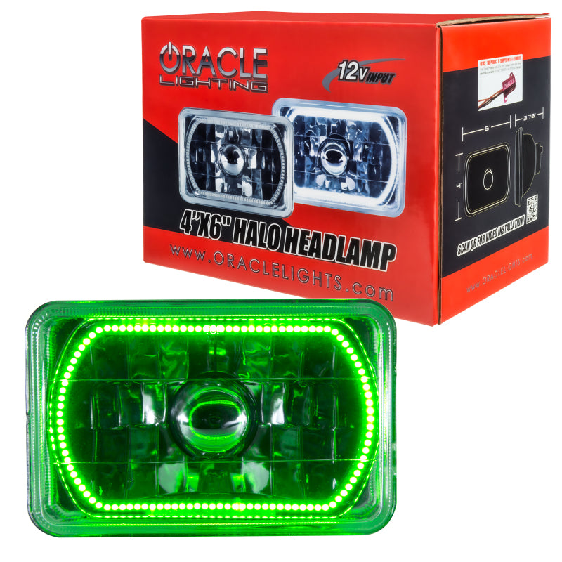Oracle Pre-Installed Lights 4x6 IN. Sealed Beam - Green Halo SEE WARRANTY - 6909-004