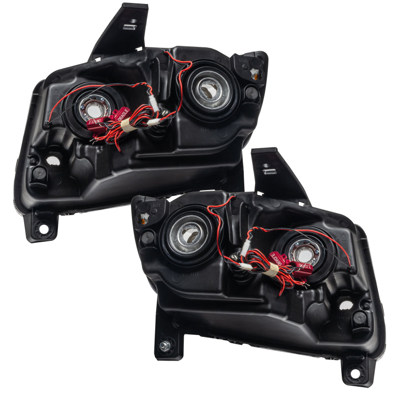 Oracle 11-13 Jeep Grand Cherokee Pre-Assembled Halo Headlights (Non HID) Chrome - Red - 7070-003