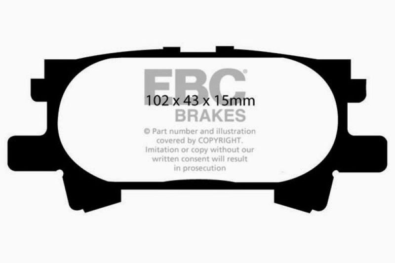 EBC 04-07 Lexus RX330 3.3 Ultimax2 Rear Brake Pads - UD996
