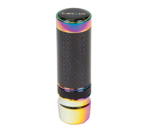 NRG Slimboy Adjustable Shift Knob (M10X1.25) Nissan / Mazda / Toyota - Carbon Fiber / Neochrome - SK-580BC/MC-1 - front view