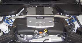 Cusco Strut Bar F-OS CKV36 NJ50 G37 coupe G35 sedan / Infiniti Q60 - 288 540 A for 2009-2013 INFINITI G - front view