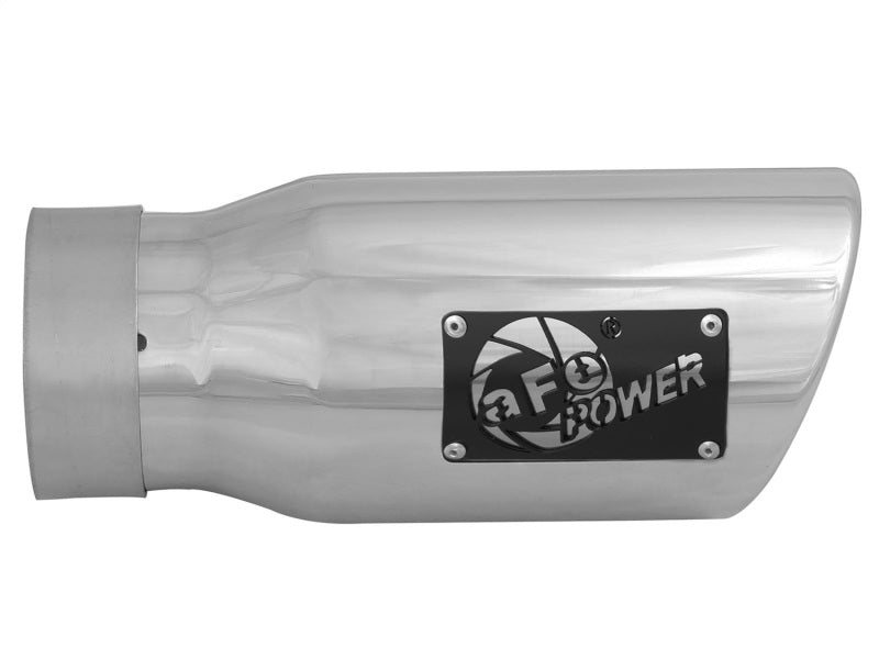 aFe MACH Force-Xp 3in Inlet x 4in Outlet x 9in Length 304 Stainless Steel Exhaust Tip Polished - 49T30401-P09