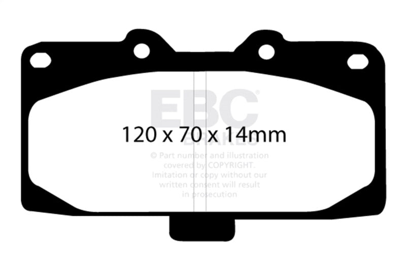 EBC 98-03 Nissan Skyline (R34) 2.5 GT (200) Greenstuff Front Brake Pads - DP21200
