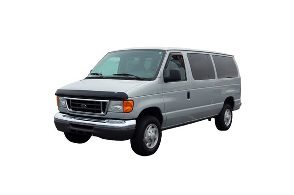 AVS 92-06 Ford E-150 Ventvisor In-Channel Window Deflectors 2pc - Smoke - 92077 for 1992-2006 Ford E 150 - front view