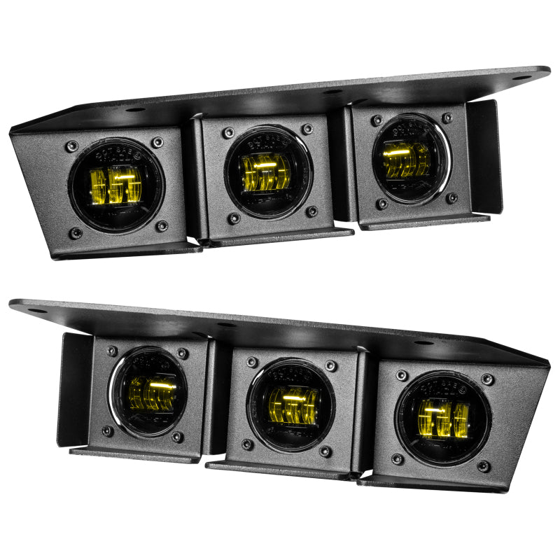 ORACLE Lighting 21-22 Ford Bronco Triple LED Fog Light Kit for Steel Bumper - Yellow SEE WARRANTY - 5890-006