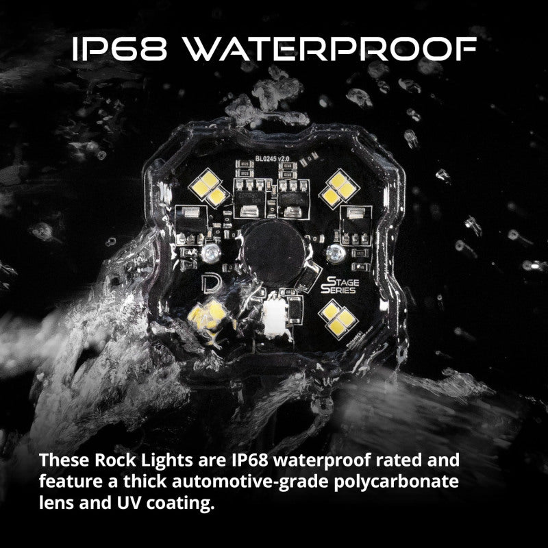 Diode Dynamics Stage Series SXS Rock Light Installer Kit - White Diffused M8 (4-pack) - DD7750
