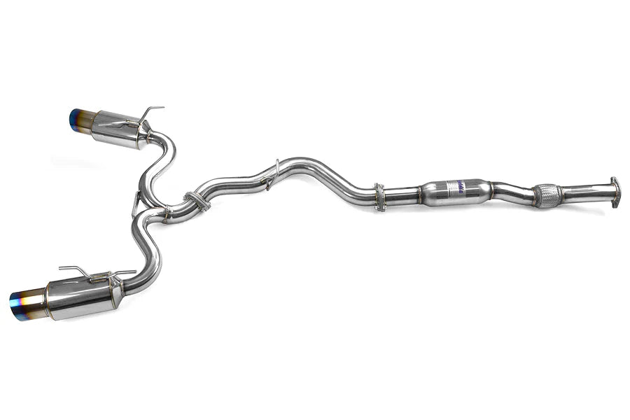 Invidia 08-11 STi Hatch / 11 WRX Hatch Dual N1 Single Layer Titanium Tipped Cat-back Exhaust - HS08STIGTT