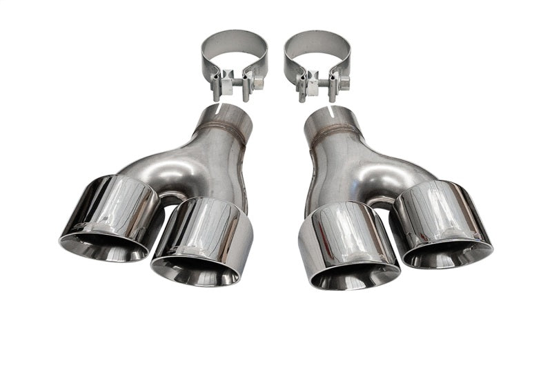 Corsa 2011-2021 Jeep Grand Cherokee Twin 2.5in Inlet / 4in Outlet Polished Pro-Series Tip Kit - 14068