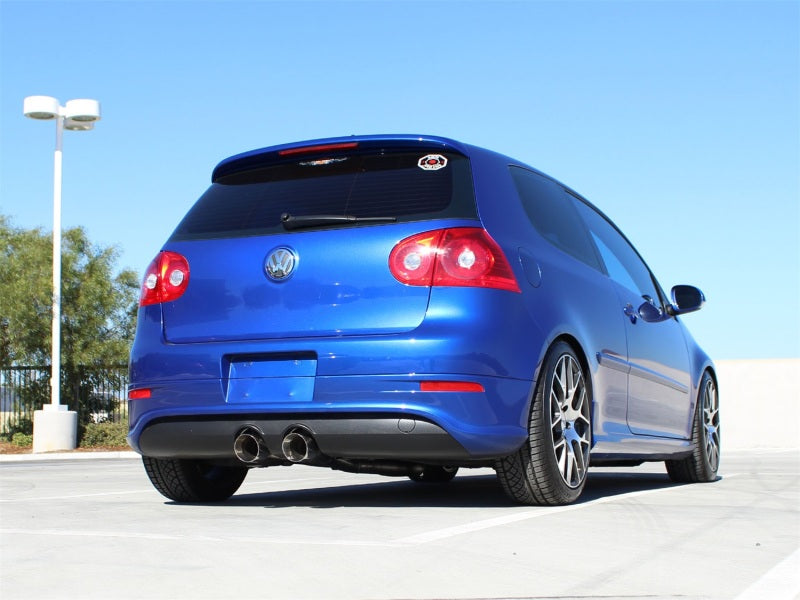 aFe MACHForce XP 2-1/2in SS-304 Cat-Back Exhausts w/ Polished Dual Tips 2008 VW Golf R32 V6-3.2L MKV - 49-36408-P