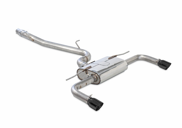 AWE Tuning Audi 8V A3 Touring Edition Exhaust - Dual Outlet Diamond Black 90 mm Tips - 3015-32058