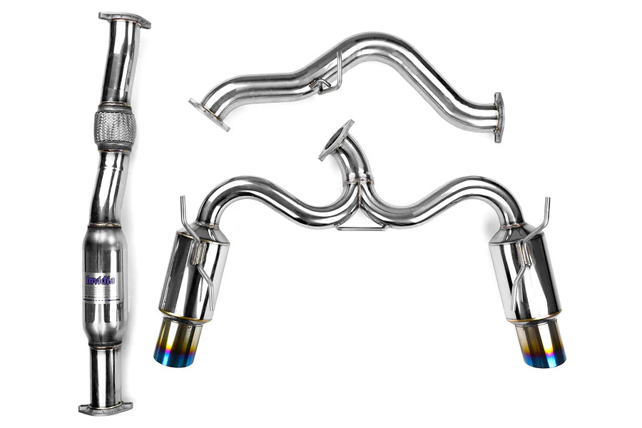 Invidia 08-11 STi Hatch / 11 WRX Hatch Dual N1 Single Layer Titanium Tipped Cat-back Exhaust - HS08STIGTT