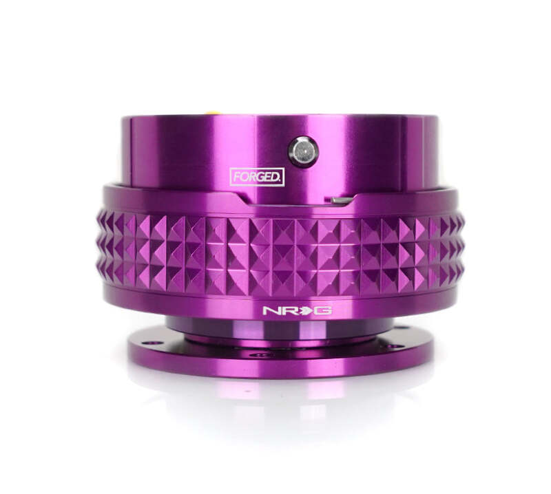 NRG Quick Release Kit - Pyramid Edition - Purple Body / Purple Pyramid Ring - SRK-210PP-PP - close-up view