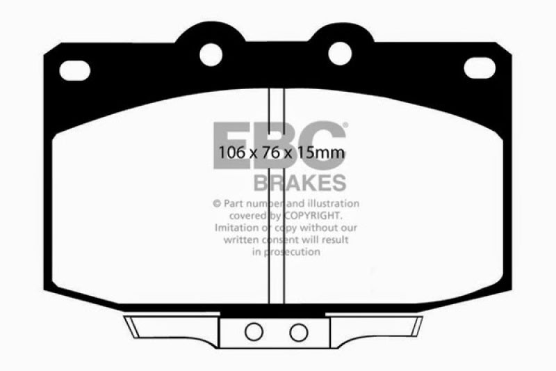 EBC 86-89 Mazda RX7 2.4 (1.3 Rotary)(Vented Rear Rotors) Bluestuff Front Brake Pads - DP5763NDX