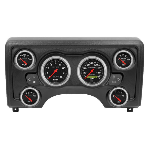 Autometer Sport-Comp Direct Fit Dash Kit 97-06 Jeep TJ (2 x 3-3/8in. / 4 x 2-1/16in.) - 90011-11
