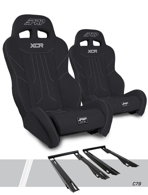 PRP Polaris RZR PRO XP XCR Suspension Seats Kit (Pair) - Black - A8001-PORXP-C79-201